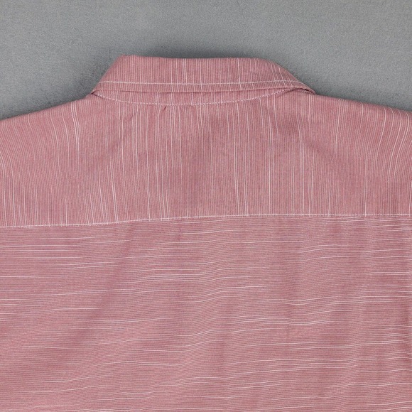 Eighty Eight Shirt Men's XL Red Striped Platinum Short Sleeve Button Down - Picture 7 of 11